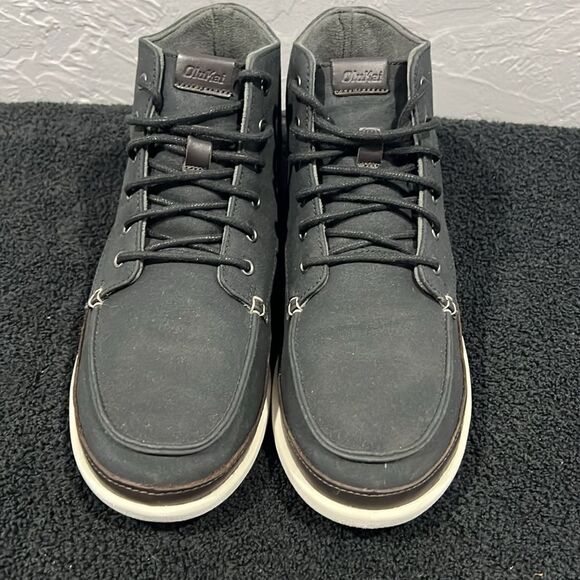 🏝️🌊☀️ OLUKAI Nalukai Kapa Boot Sneakers Men Sz 8.5 - Black Textile - PERFECT! - Picture 4 of 11